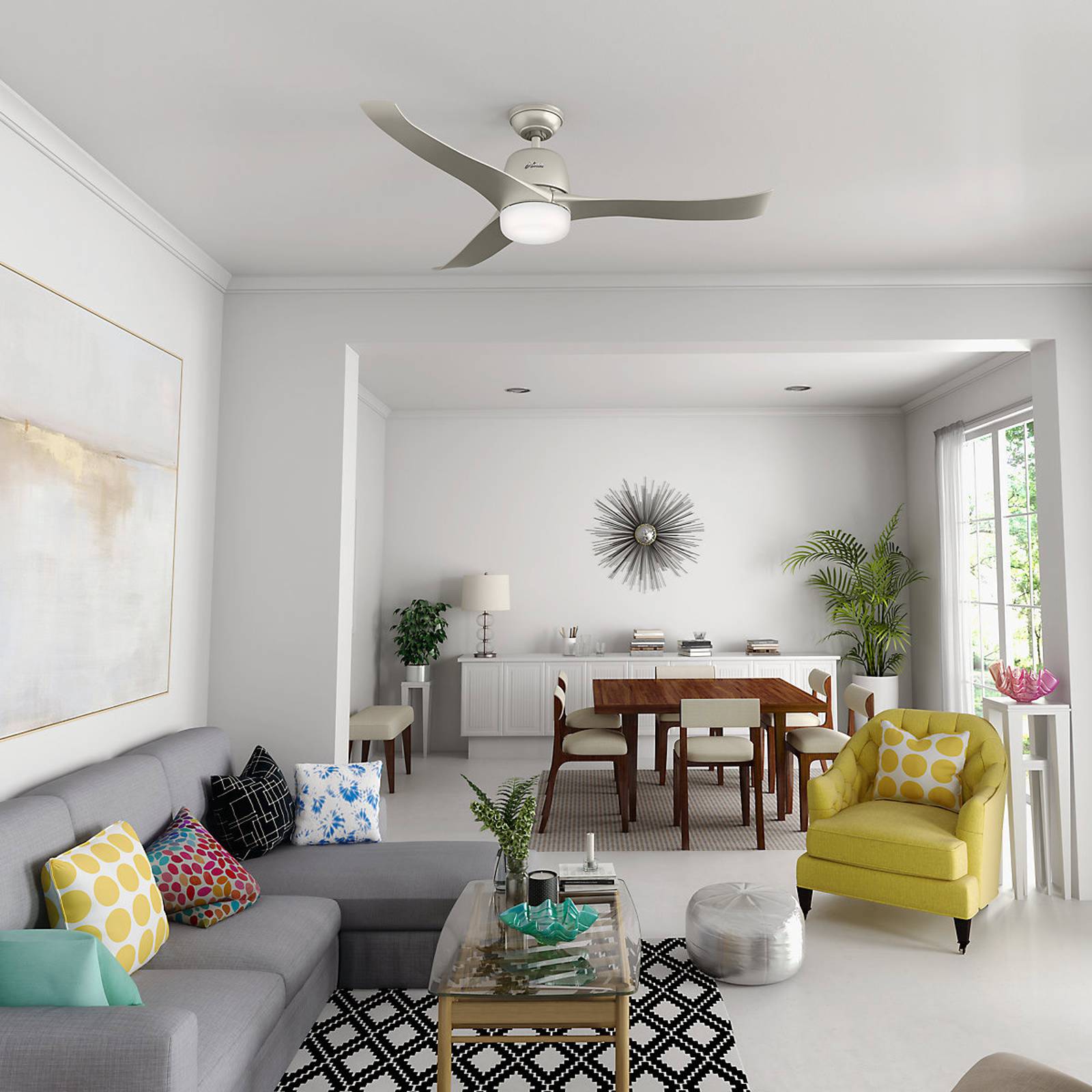 Hunter 049694506252 Stropní ventilátory se světlem