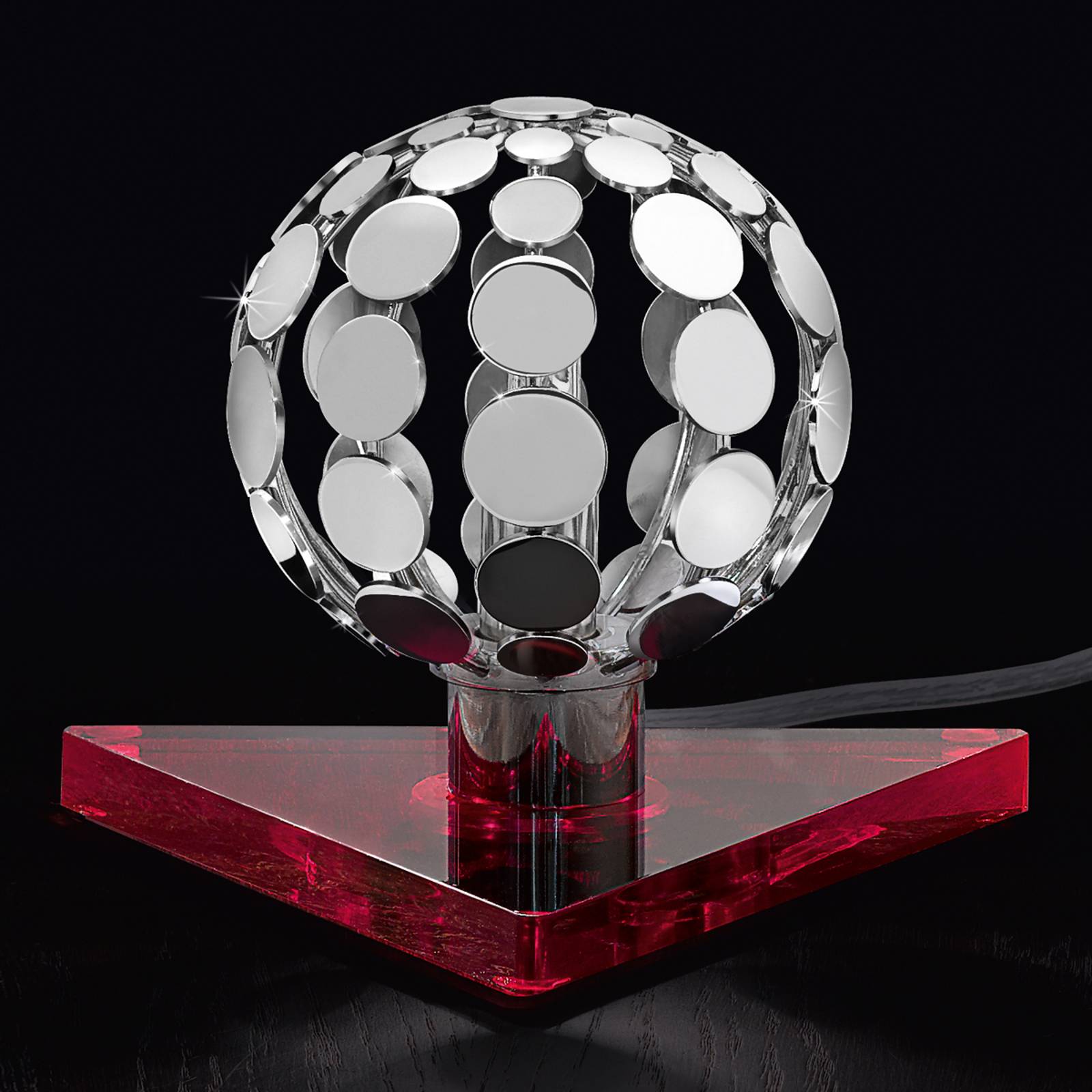 PATRIZIA VOLPATO 510/LP chromo/rosso Stolní lampy na noční stolek