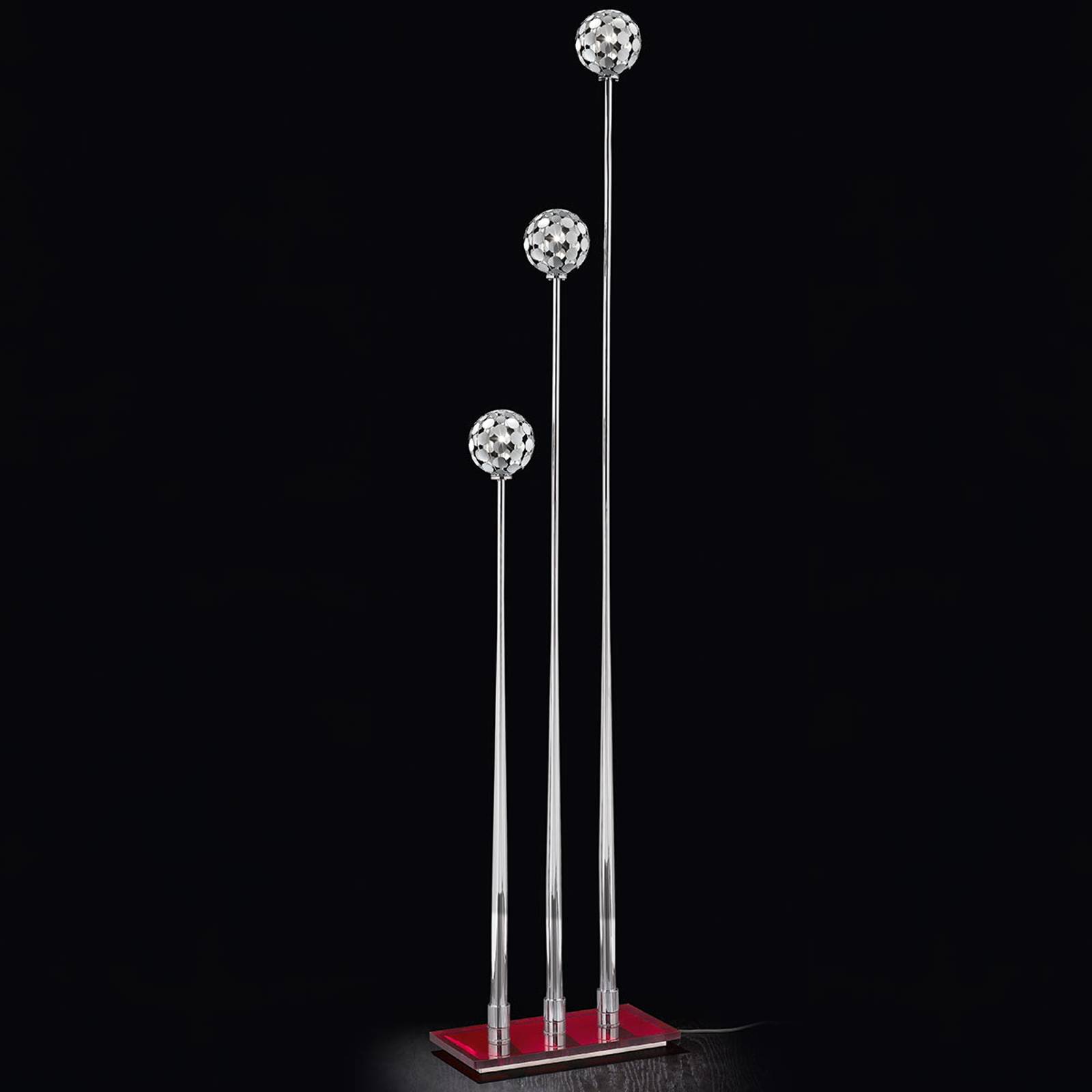 PATRIZIA VOLPATO 513/LT3 Chromo/Rosso Stojací lampy