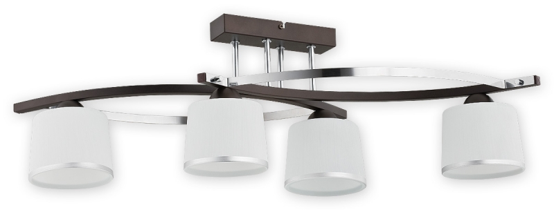 Přisazené svítidlo Lemir O2284 W4 RW Astred 4 wenge + chrom