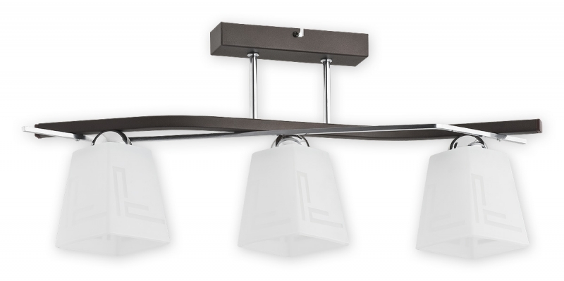 Přisazené svítidlo Lemir O2323 W3 RW Tico 3 wenge + chrom