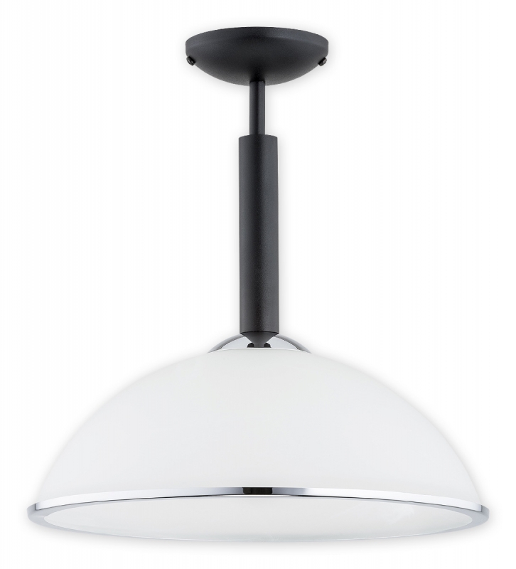 Přisazené svítidlo Lemir O2921 W1 CZA + CH Lava1 černá matná + chrom