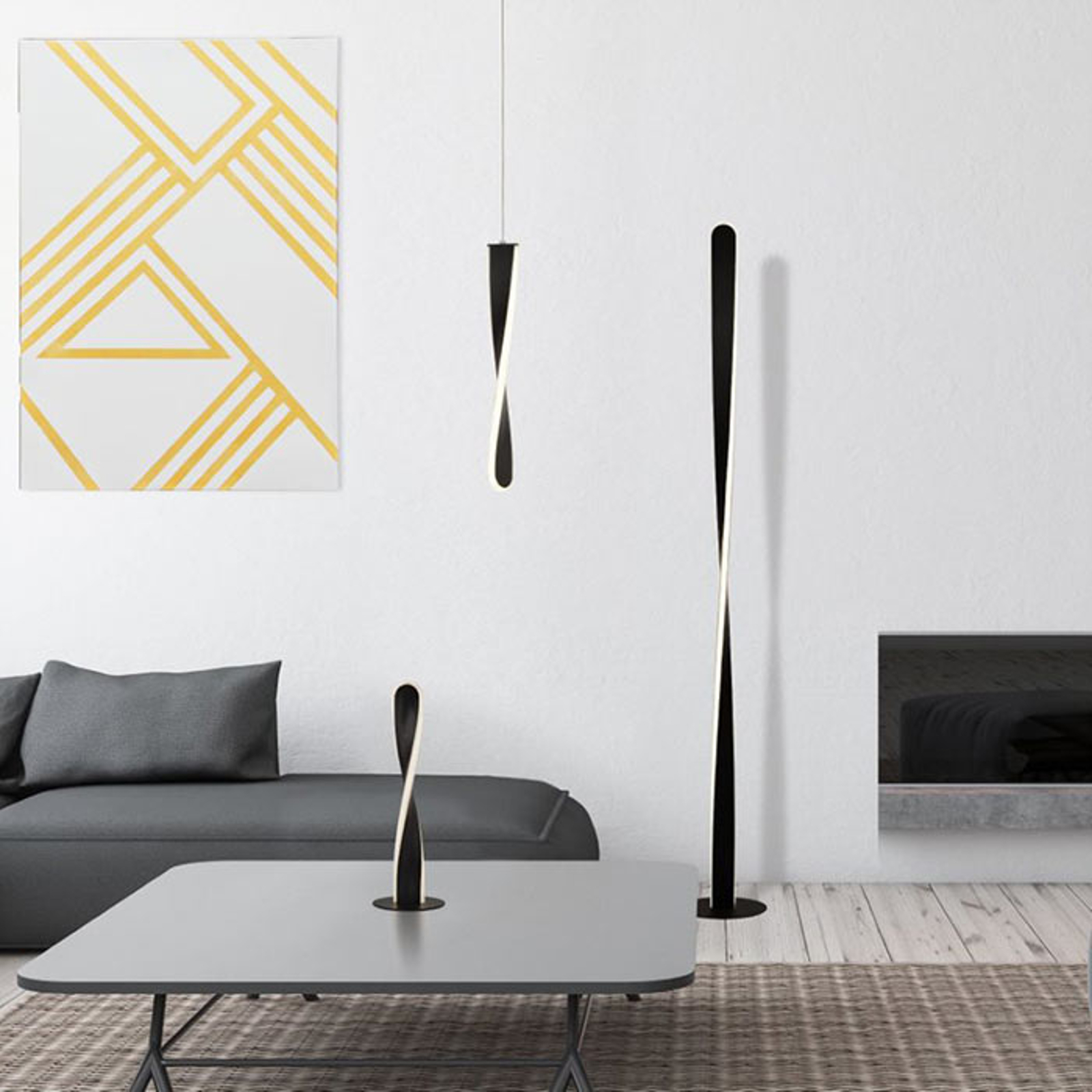 Searchlight EU8679BK Stojací lampy