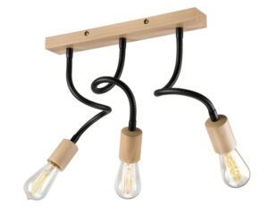 Stropní svítidlo Lamkur LM 3.111 37677 CAMERON dřevo/černá