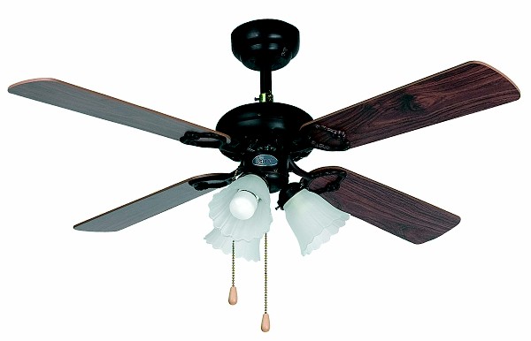 Stropní ventilátor se světlem Faro LISBOA 33102 hnědá