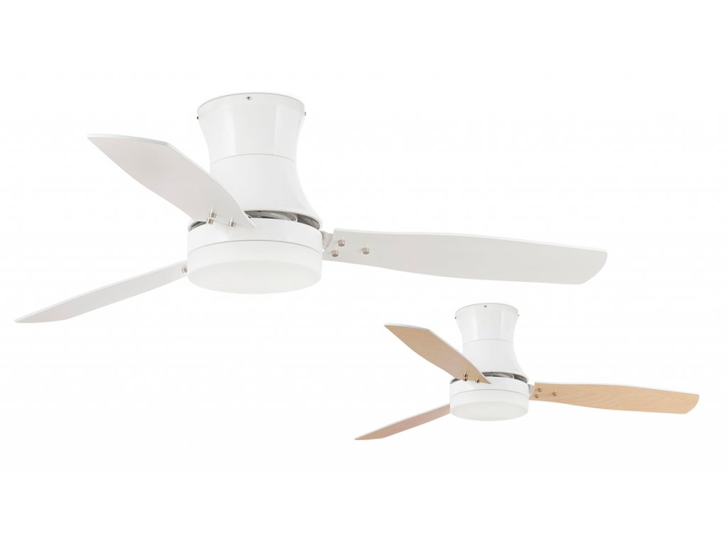 Stropní ventilátor se světlem Faro TONSAY 33384 bílá/javor