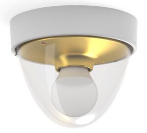 Venkovní svítidlo Nowodvorski 7968 NOOK bílo-zlatá IP44 se senzorem