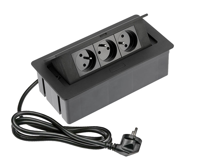 Výsuvná zásuvka GTV AE-PBSC3GU-20N černá