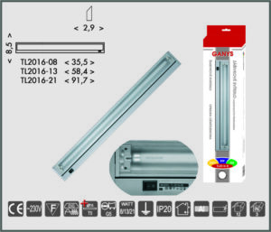 Zářivka Ecolite Ganys TL2016-13W stříbrná