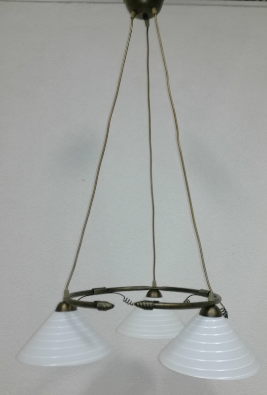 Závěsné svítidlo Sigma 70808 OPAL 3 zlatá/bílá