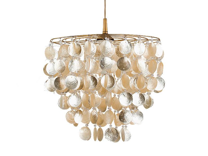 Závěsné svítidlo na lanku Concha 12673 ALFA zlatá