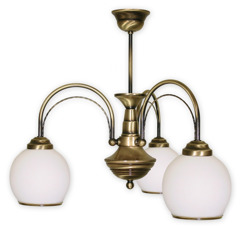 Závěsné svítidlo na tyči Lemir 333/W3 KORAL patina