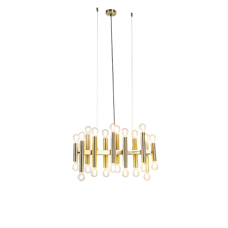 Art deco závěsná lampa zlatá 24 světel - Facil