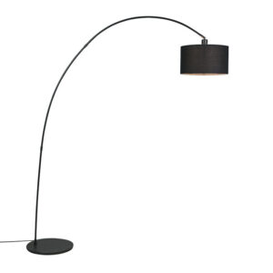 Chytrá moderní oblouková lampa černá vč. WiFi G96 - Vinossa