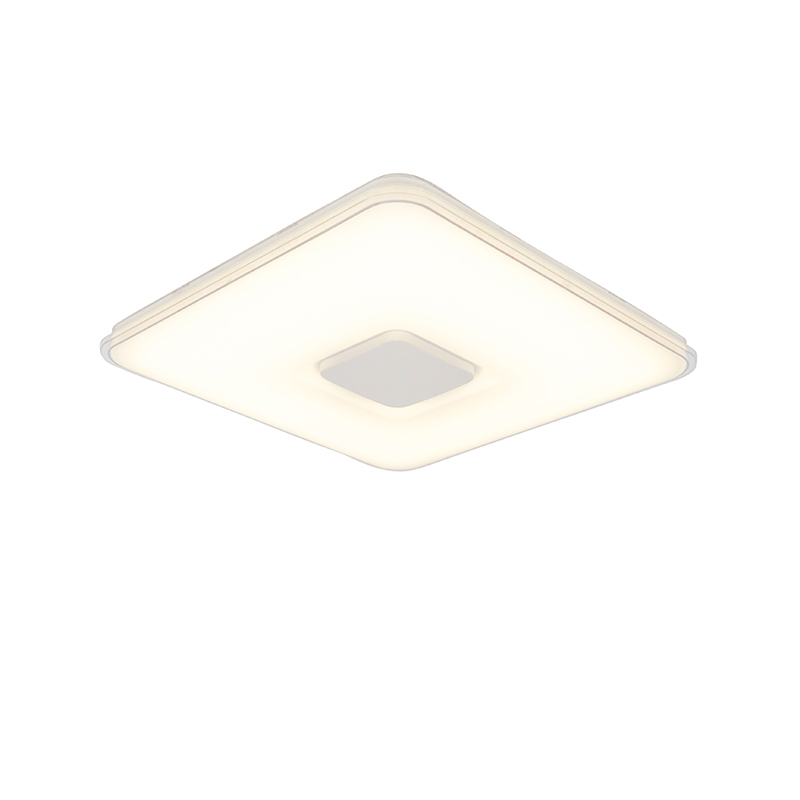 Čtvercové stropní svítidlo vč. Stmívání LED na teplé dálkové ovládání - Soul