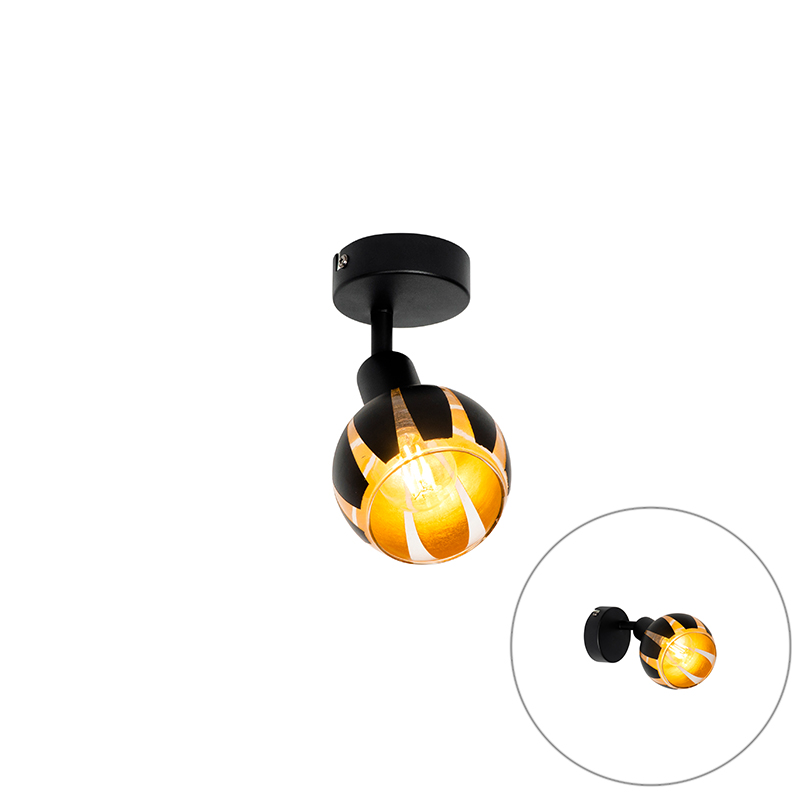 Designová přímá černá se zlatem - Melone