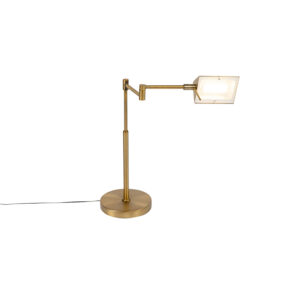 Designová stolní lampa bronzová včetně LED s dotykovým stmívačem - Notia