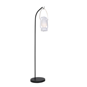 Designová venkovní stojací lampa černá IP44 vč. LED - Mart Storm Small
