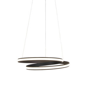 Designová závěsná lampa černá 55 cm vč. LED 3 stupňové stmívatelné - Rowan