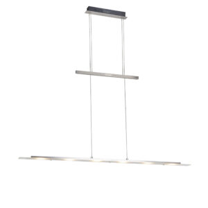 Designová závěsná lampa z oceli včetně LED - platina