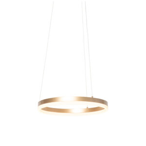 Designová závěsná lampa zlatá 40 cm včetně LED 3 stupně stmívatelná - Anello