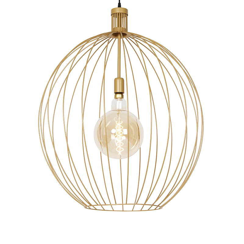 Designová závěsná lampa zlatá 70 cm - Wire Dos