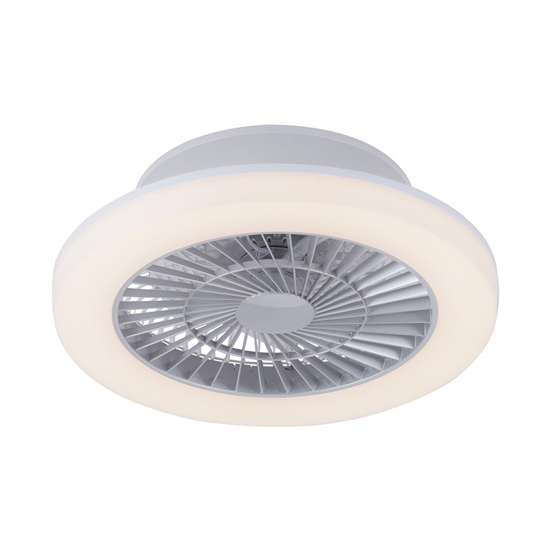 Designový stropní ventilátor šedý vč. LED - Maki