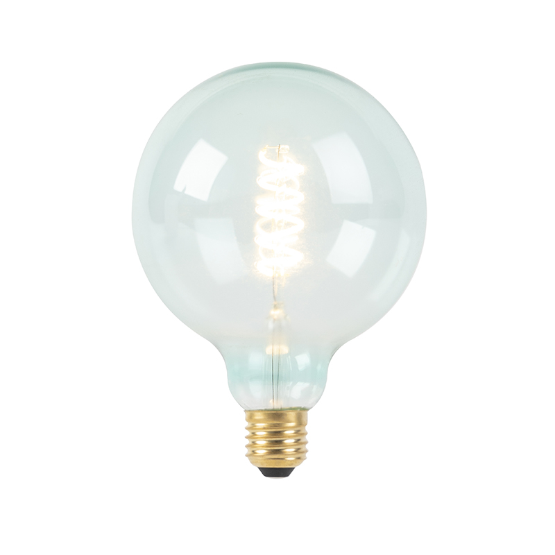 E27 stmívatelná LED spirálová žárovka G125 modrá 200 lm 2100K