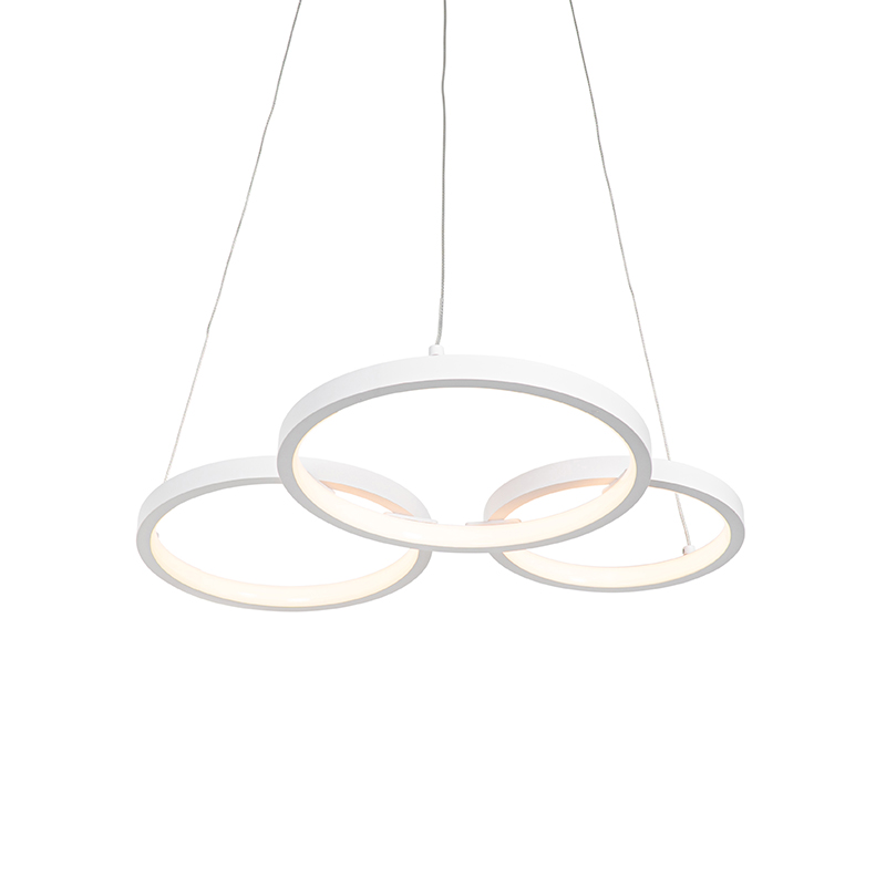 Hanglamp wit incl. LED 3-staps dimbaar 3-lichts - Rondas