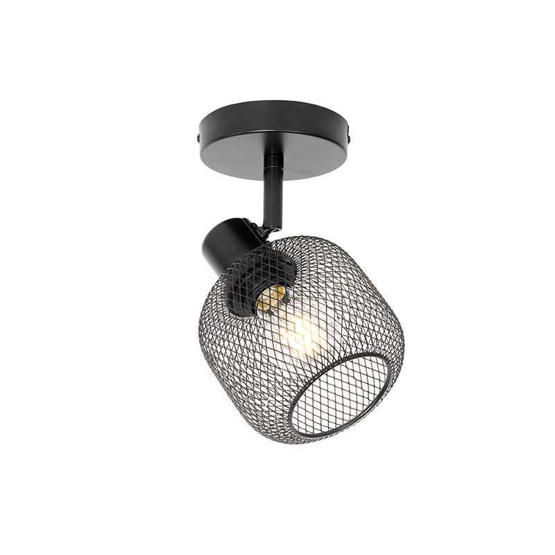 Industriální bodová černá - Bliss Mesh