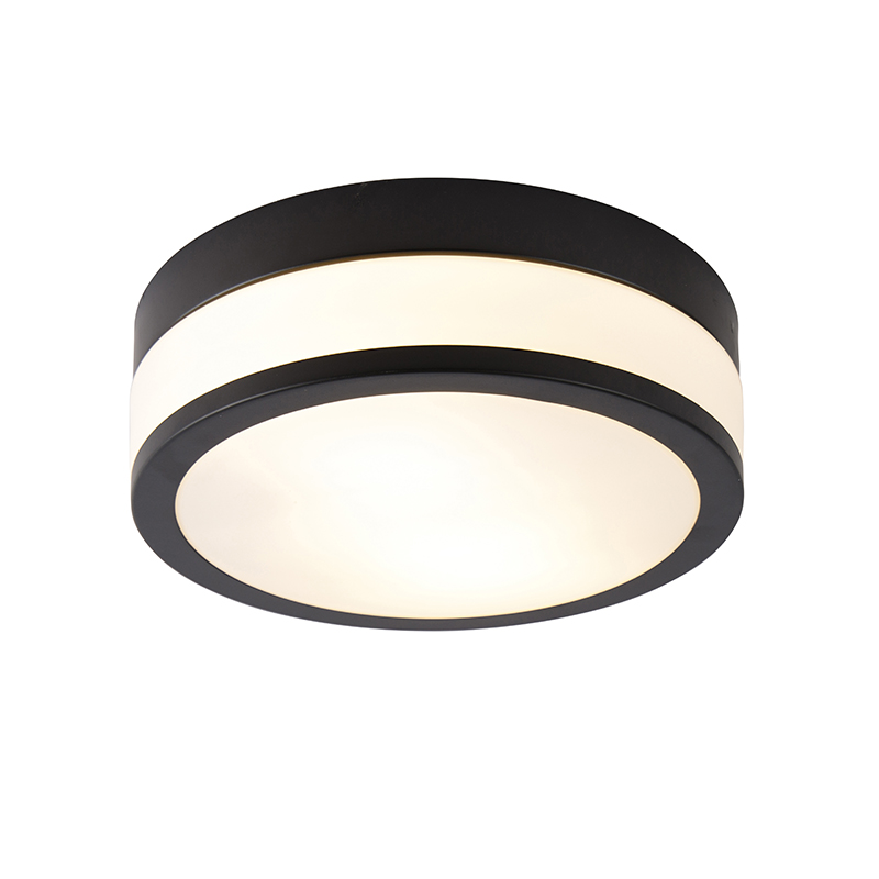 Klasické stropní svítidlo černé 28 cm - Flavi