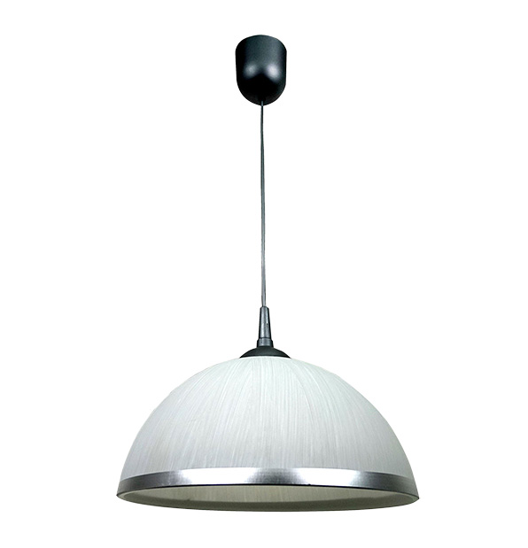 Kuchyňský lustr Lampex 588 stříbrná sklo proužek