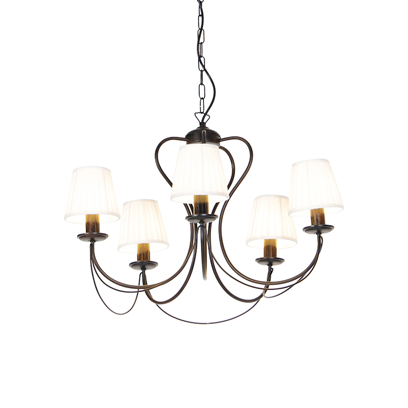 Lustr hnědý se skládanou svorkou