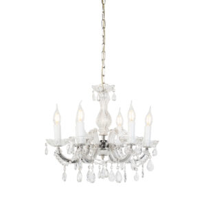 Lustr transparentní s chromovanými 6 světly - Marie Terezie