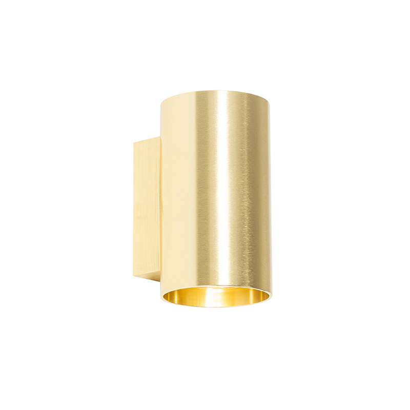 Moderne wandlamp goud rond - Sandy