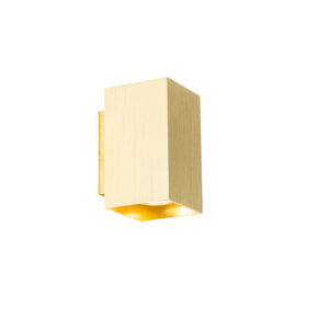 Moderne wandlamp goud vierkant - Sandy