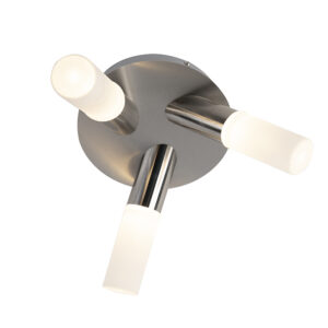 Moderní koupelnové stropní svítidlo ocelové 3-světlo vč. LED - Dilan