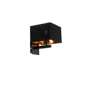 Moderní nástěnná lampa černá se zlatem - VT 1