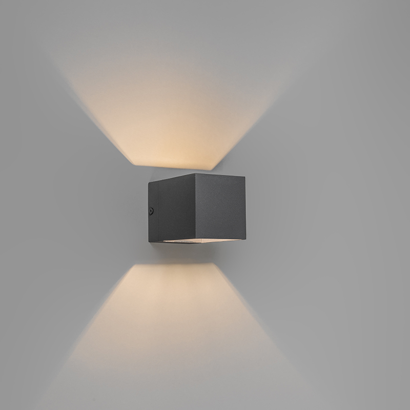 Moderní nástěnná lampa tmavě šedá - Transfer