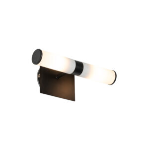 Moderní nástěnné svítidlo černé IP44 2-světlo - Vana