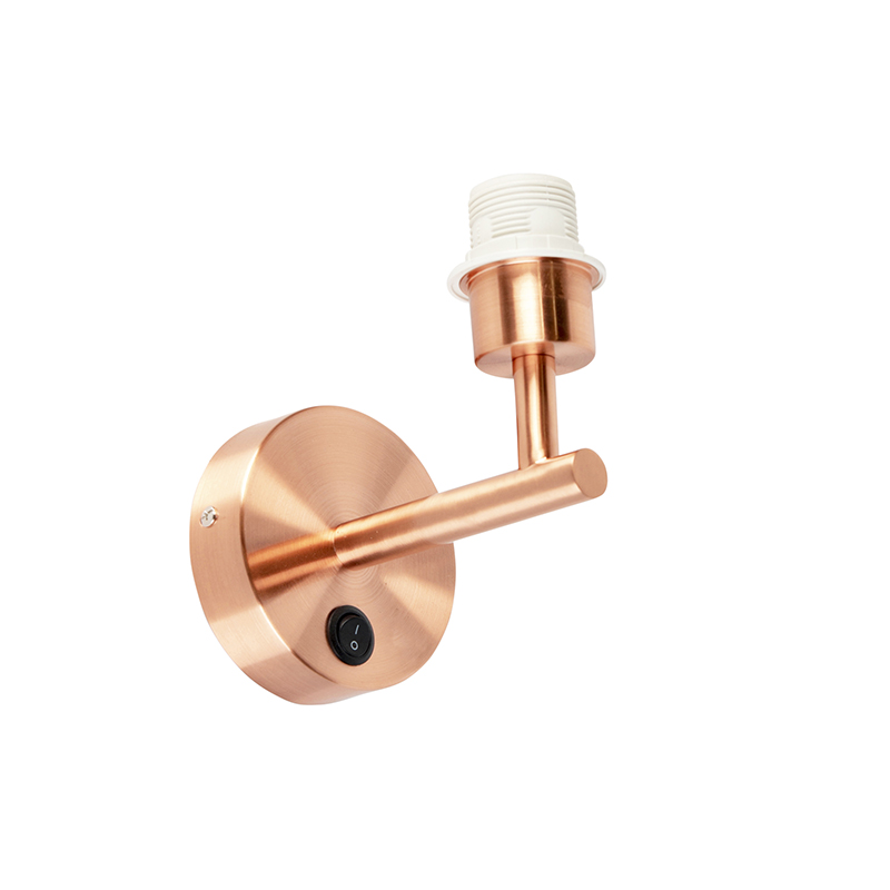 Moderní nástěnné svítidlo měděné 1-světlo s vypínačem - Combi