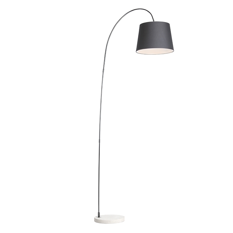 Moderní stojací lampa s černým odstínem - Bend