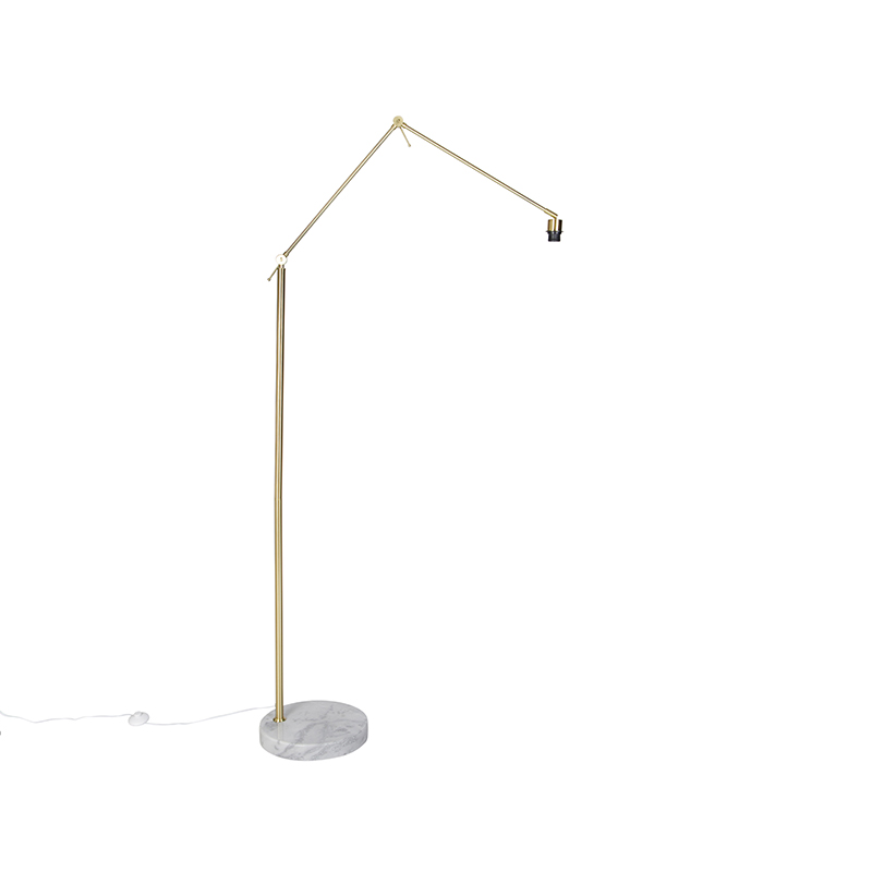 Moderní stojací lampa zlatá nastavitelná - Editor