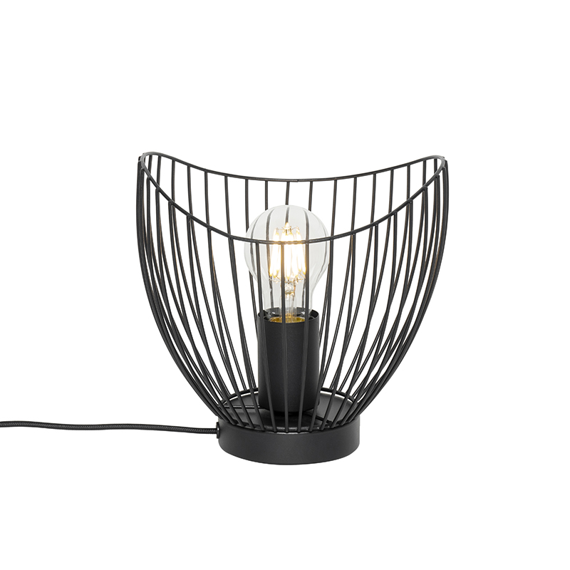 Moderní stolní lampa černá 20 cm - Pua