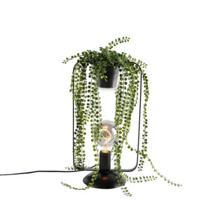 Moderní stolní lampa černá - Roslina