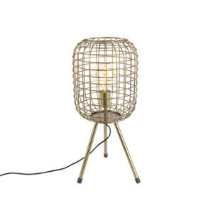 Moderní stolní lampa stativ mosaz - Barir