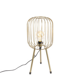 Moderní stolní lampa stativ mosaz - drát