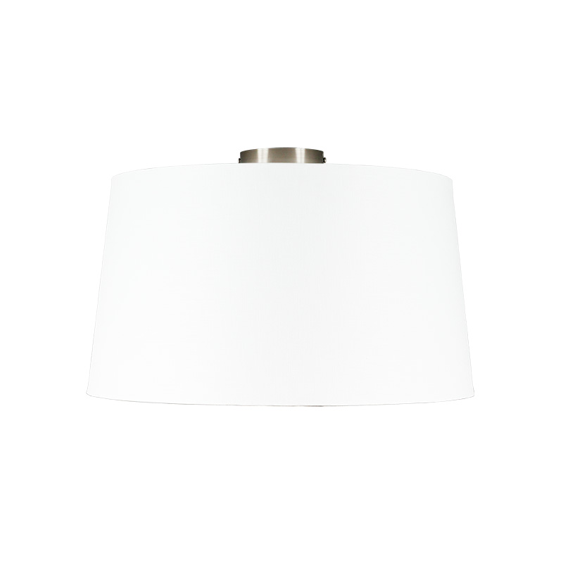 Moderní stropní lampa z oceli s bílým odstínem 45 cm - Combi