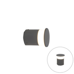 Moderní venkovní lampa tmavě šedá 12 cm vč. LED - Bar