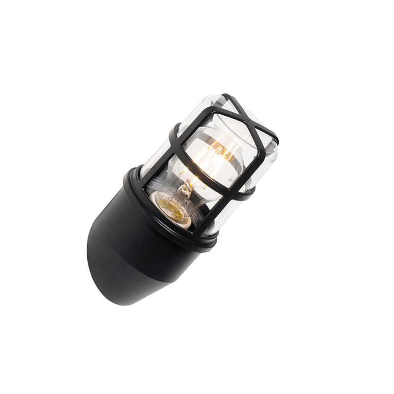 Moderní venkovní nástěnná lampa černá IP54 - Kiki
